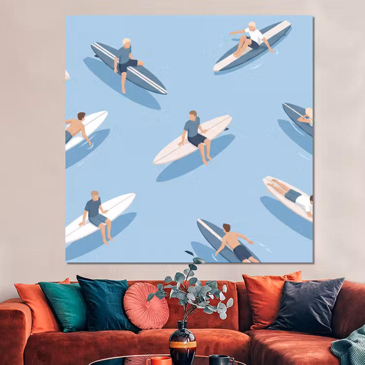 Forex - Mensen - Surfen - Water - Zomer - Illustratie — 3