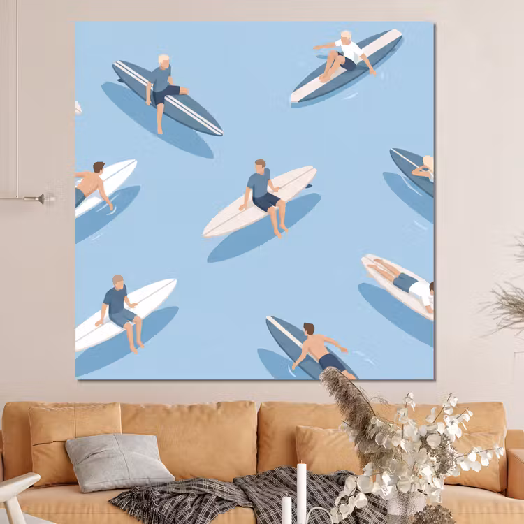 Forex - Mensen - Surfen - Water - Zomer - Illustratie — 4