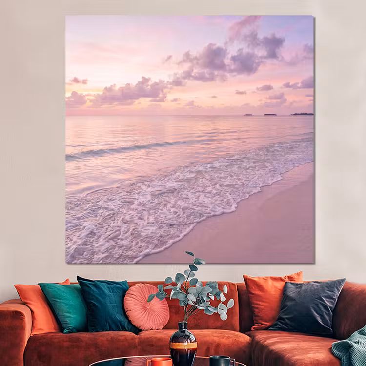 Forex - Strand - Zonsondergang - Natuur - Minimalistisch - Roze — 3