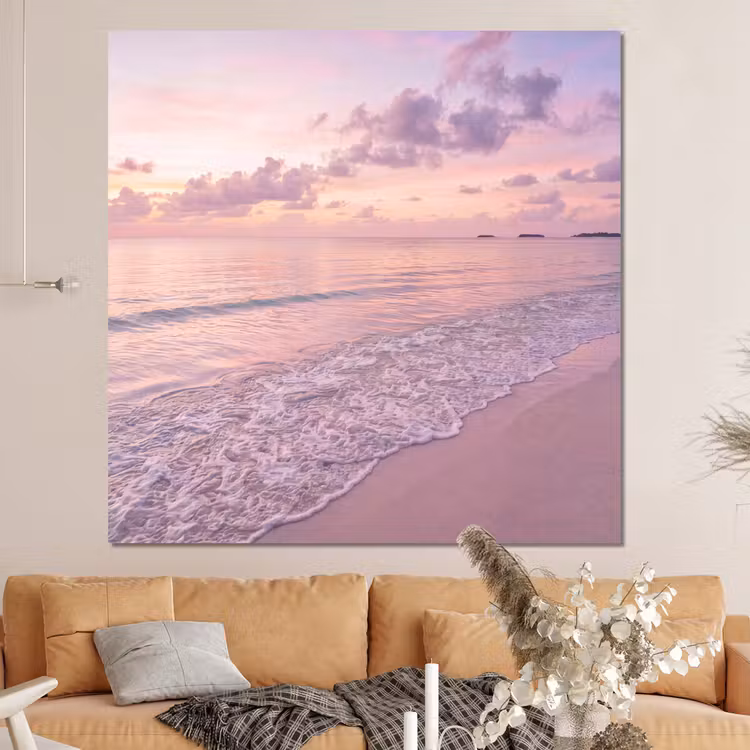 Forex - Strand - Zonsondergang - Natuur - Minimalistisch - Roze — 4