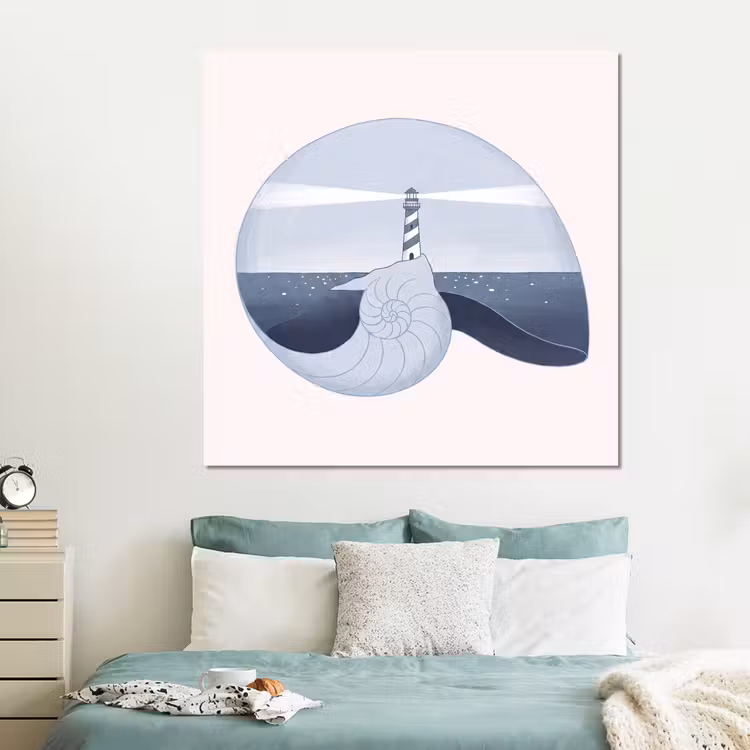 Forex - Vuurtoren - Zee - Schelp - Abstract - Blauw — 2