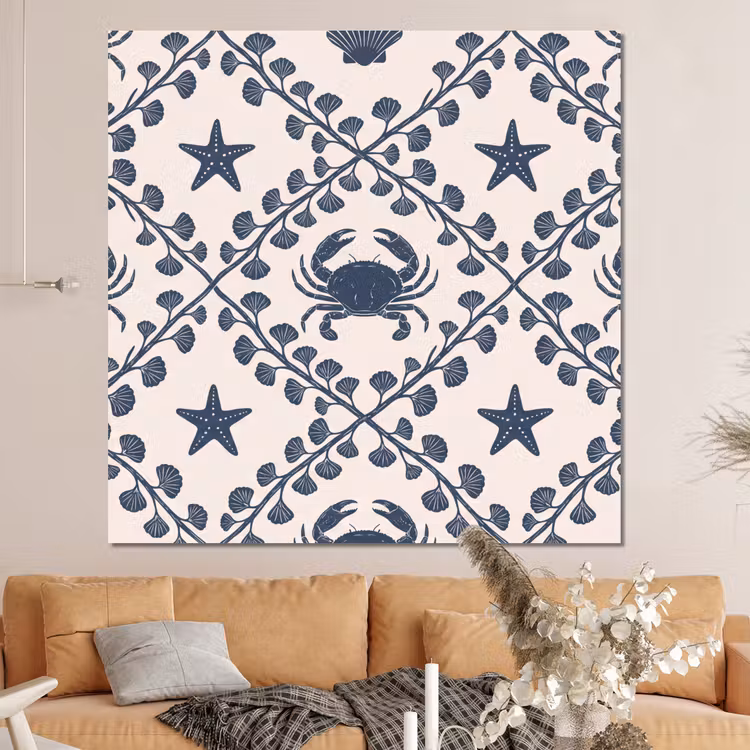 Forex - Zee - Krab - Zeester - Patroon - Blauw — 4