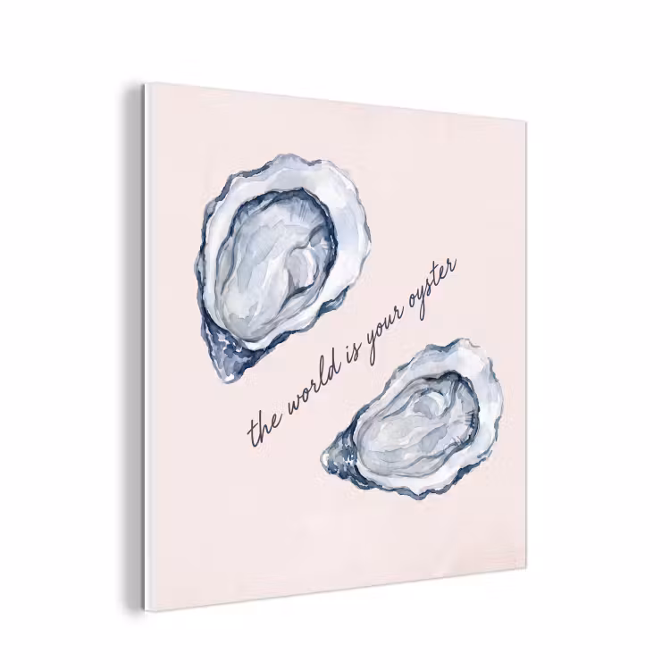 Forex - Zeeleven - Oester - Aquarel - Minimalistisch - Blauw — 1