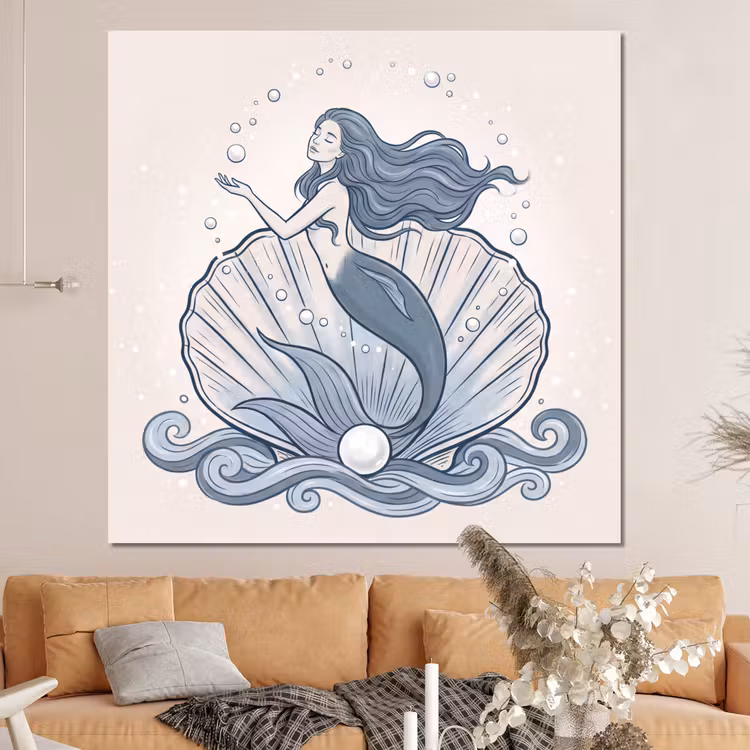 Forex - Zeemeermin - Schelp - Zee - Fantasie - Blauw — 4