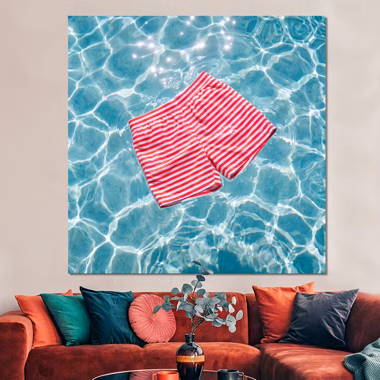 Forex - Zwemkleding - Gestreept - Water - Zomer - Rood-wit — 3
