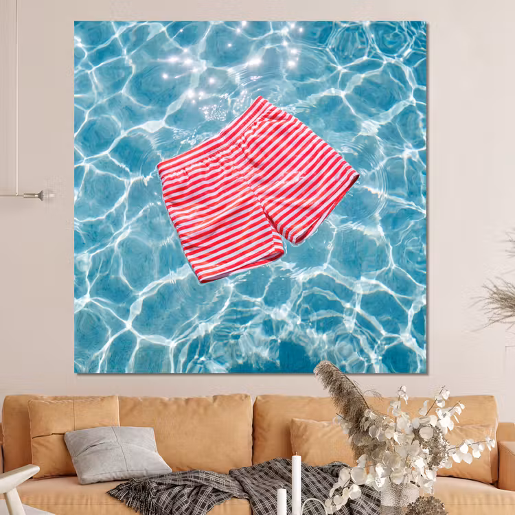 Forex - Zwemkleding - Gestreept - Water - Zomer - Rood-wit — 4