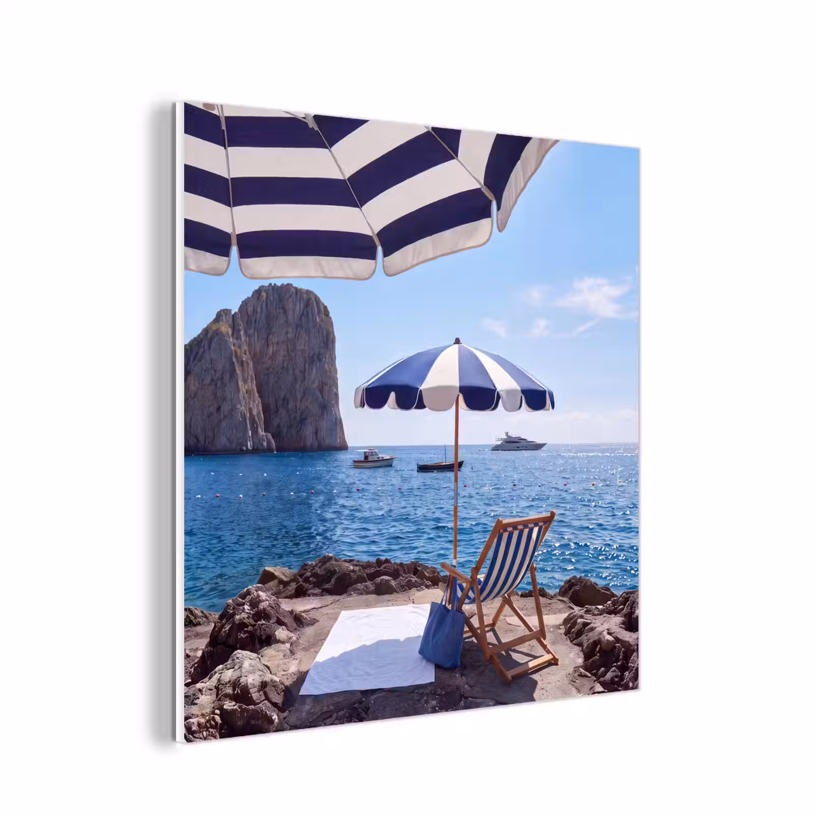 Forex - Strand - Ligstoel - Parasol - Zomer - Blauw — 1