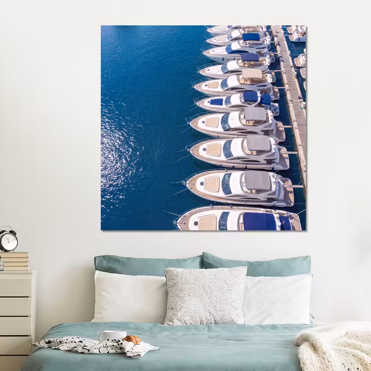 Forex - Boot - Jachthaven - Water - Zomer - Blauw — 2