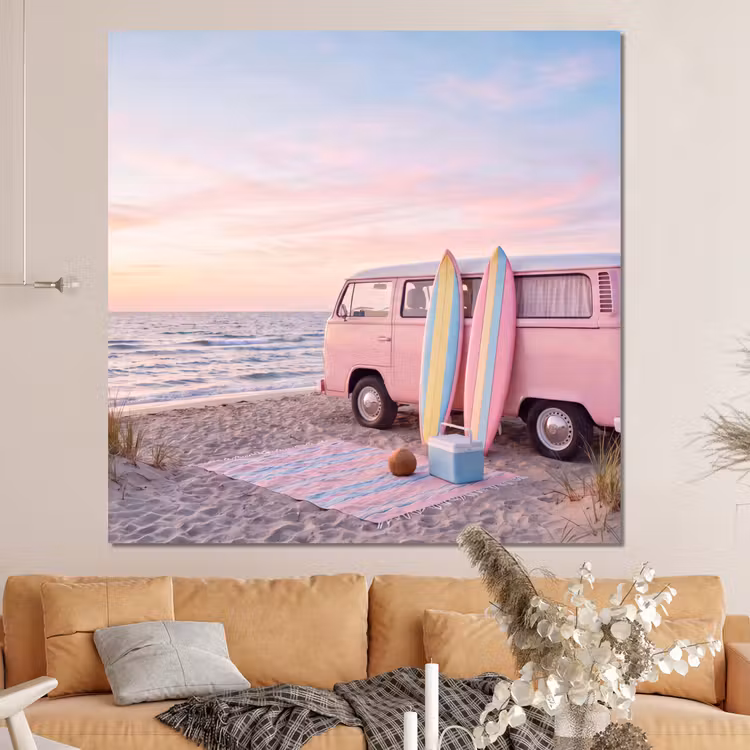 Forex - Busje - Strand - Surfplank - Zomer - Roze — 4