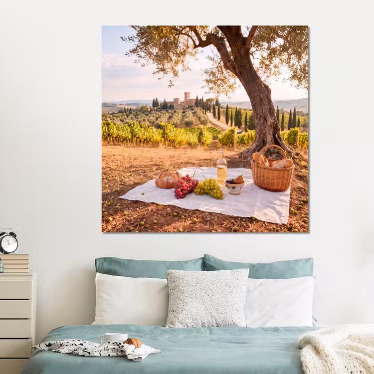 Forex - Picknick - Wijngaard - Landschap - Zomer - Eten — 2