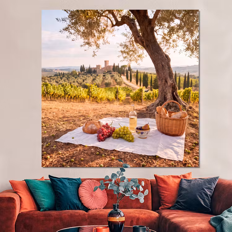 Forex - Picknick - Wijngaard - Landschap - Zomer - Eten — 3