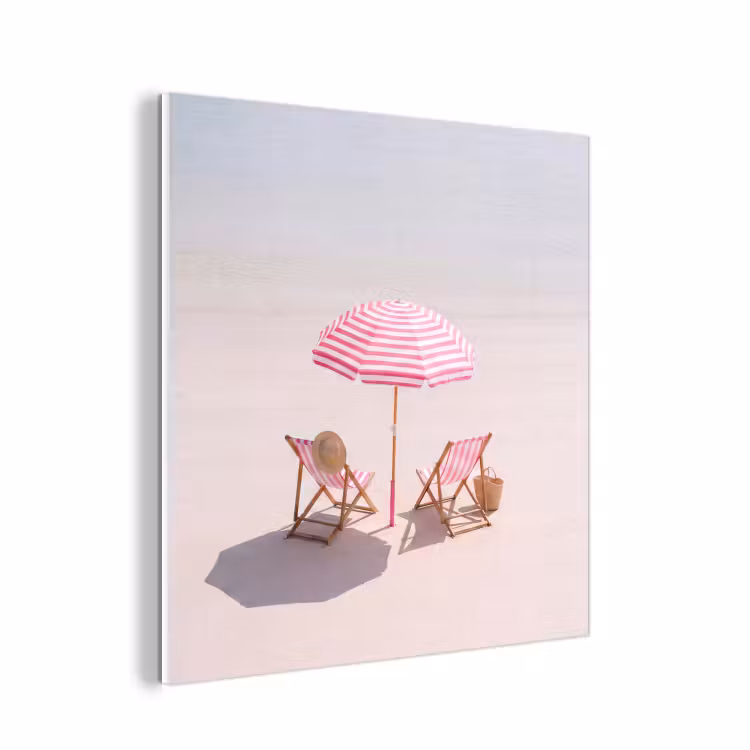 Forex - Strand - Parasol - Ligstoel - Zomer - Roze — 1