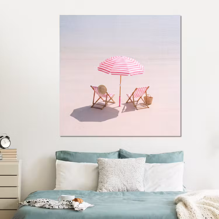 Forex - Strand - Parasol - Ligstoel - Zomer - Roze — 2