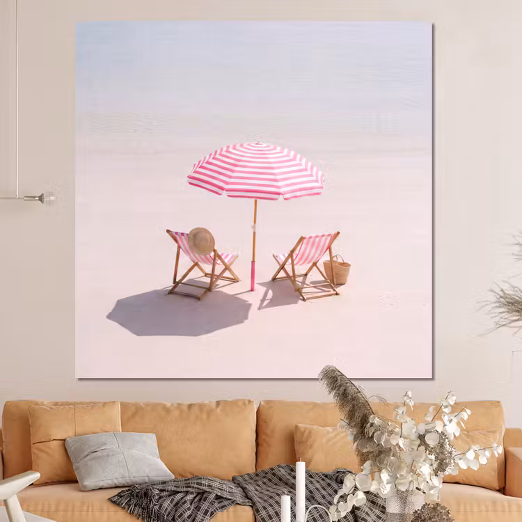 Forex - Strand - Parasol - Ligstoel - Zomer - Roze — 4