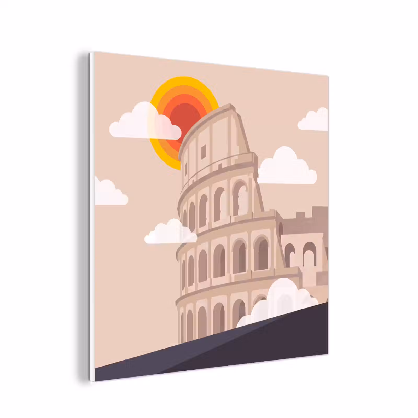 Forex - Colosseum - Zonsopgang - Rome - Architectuur - Beige — 1