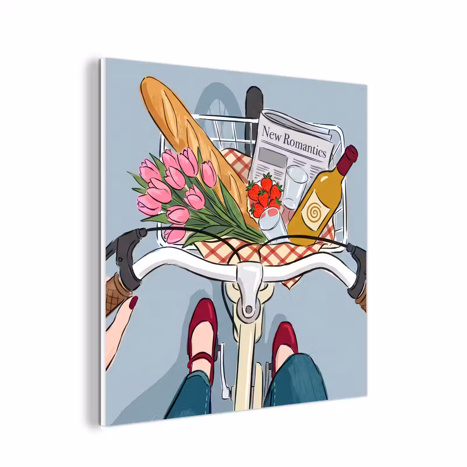 Forex - Fiets - Picknick - Zomer - Illustratie — 1