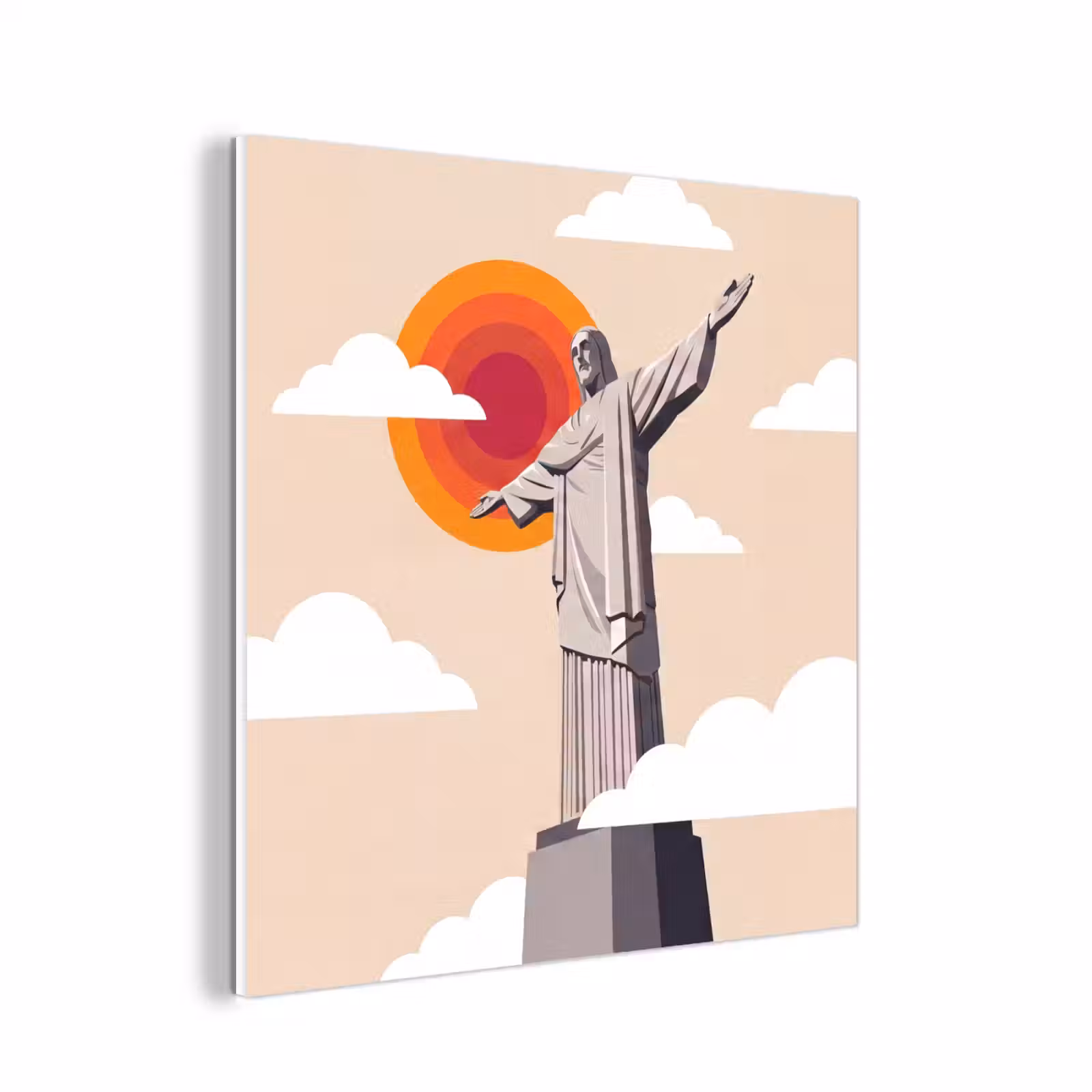 Forex - Monument - Stad - Zonsondergang - Minimalistisch - Oranje — 1