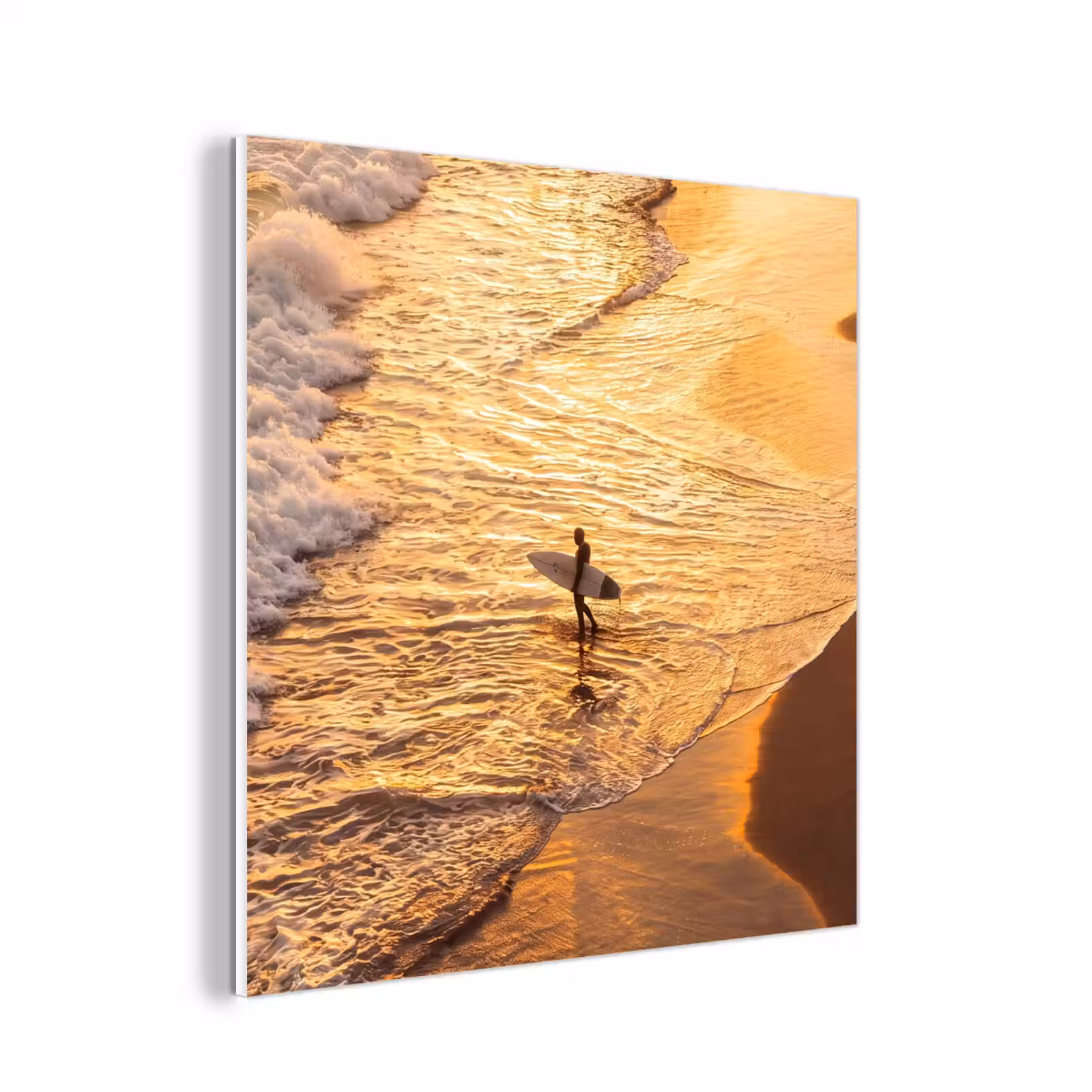 Forex - Surfer - Strand - Zonsondergang - Oceaan - Goud — 1