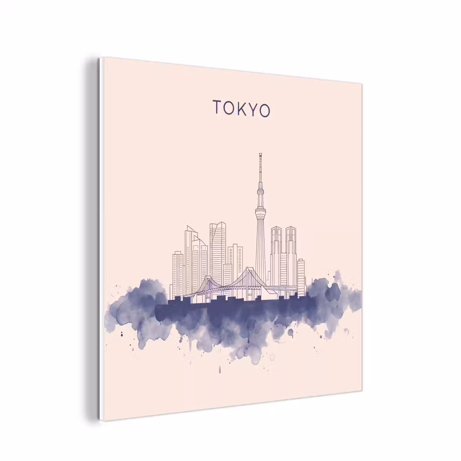 Forex - Tokyo - Skyline - Stad - Abstract - Blauw — 1