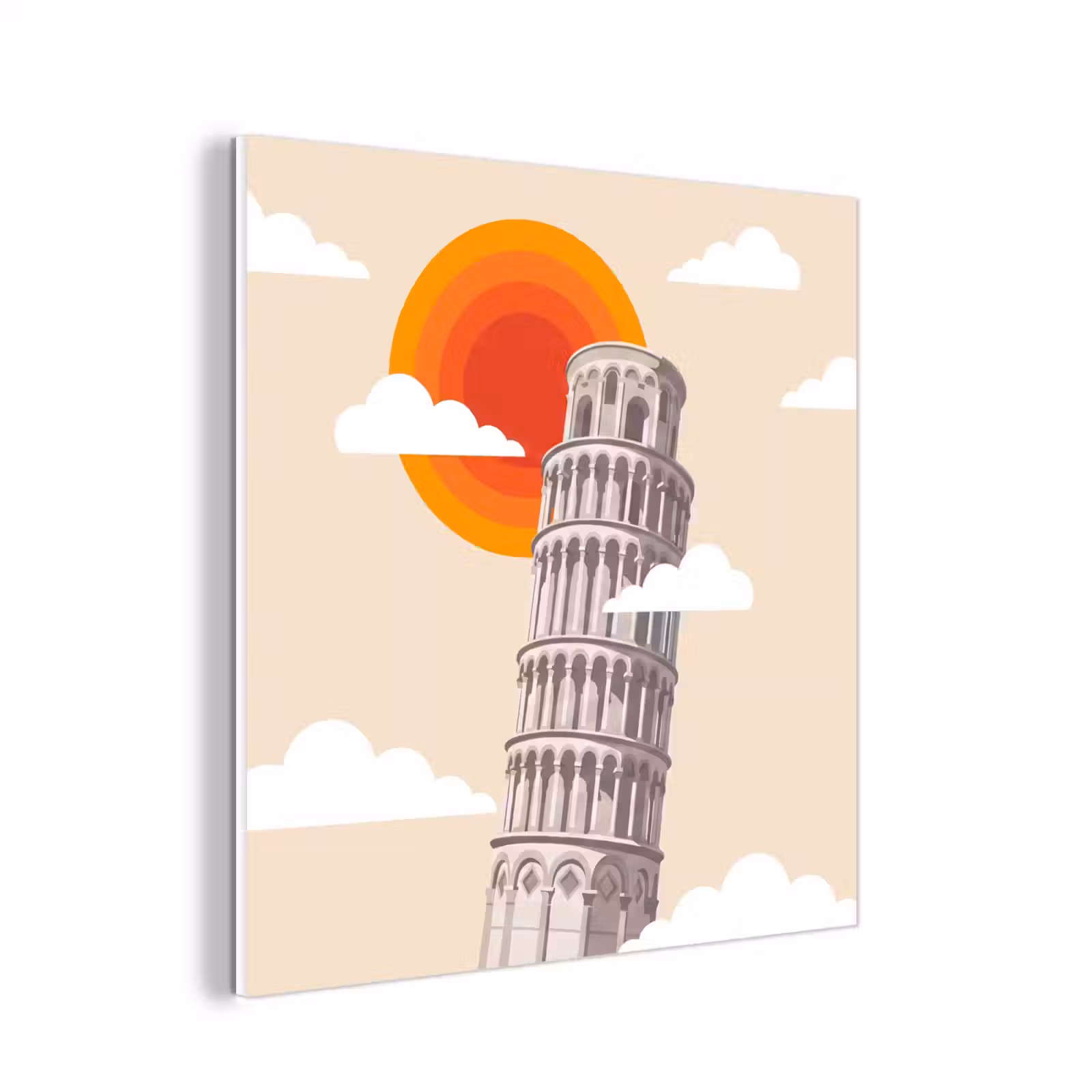 Forex - Toren - Pisa - Architectuur - Minimalistisch - Beige — 1