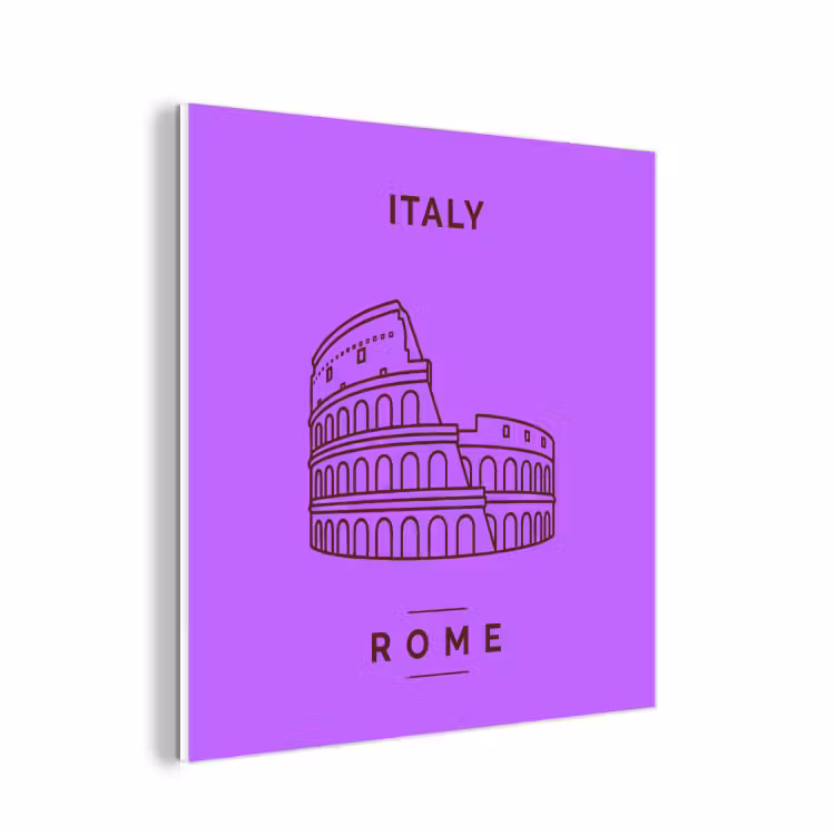 Forex - Architectuur - Colosseum - Rome - Minimalistisch - Paars — 1