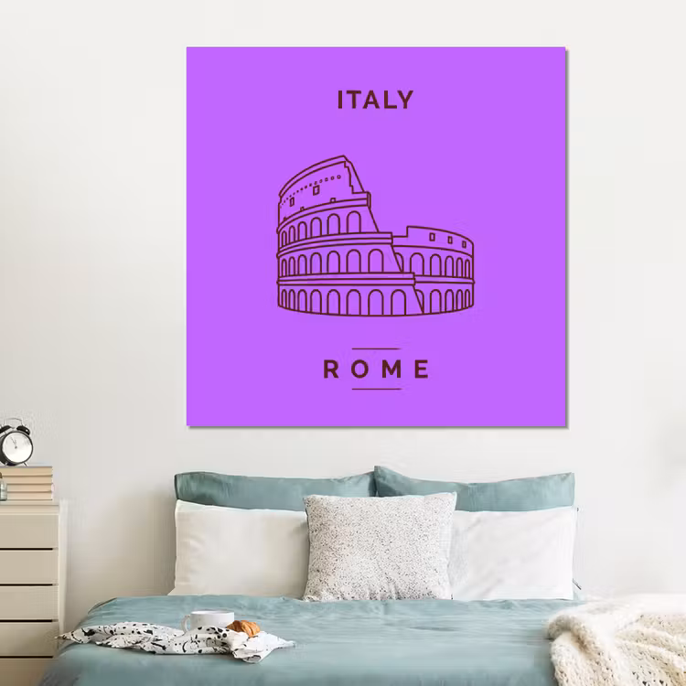 Forex - Architectuur - Colosseum - Rome - Minimalistisch - Paars — 2