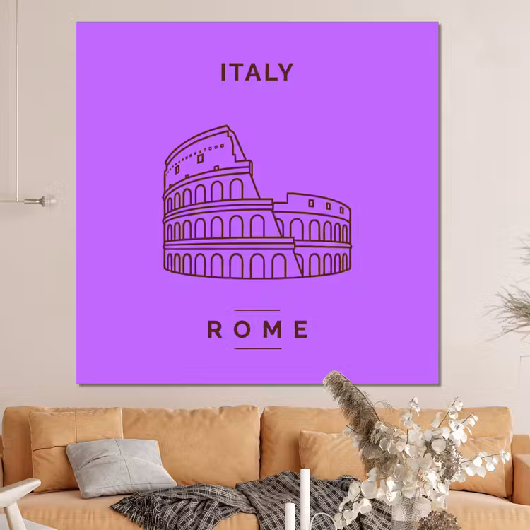 Forex - Architectuur - Colosseum - Rome - Minimalistisch - Paars — 4