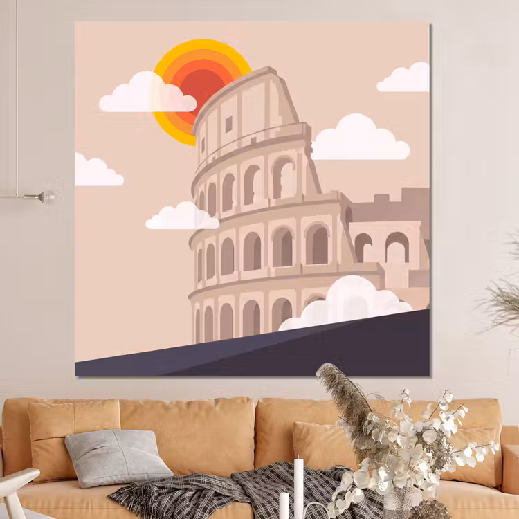 Forex - Colosseum - Zonsopgang - Rome - Architectuur - Beige — 4