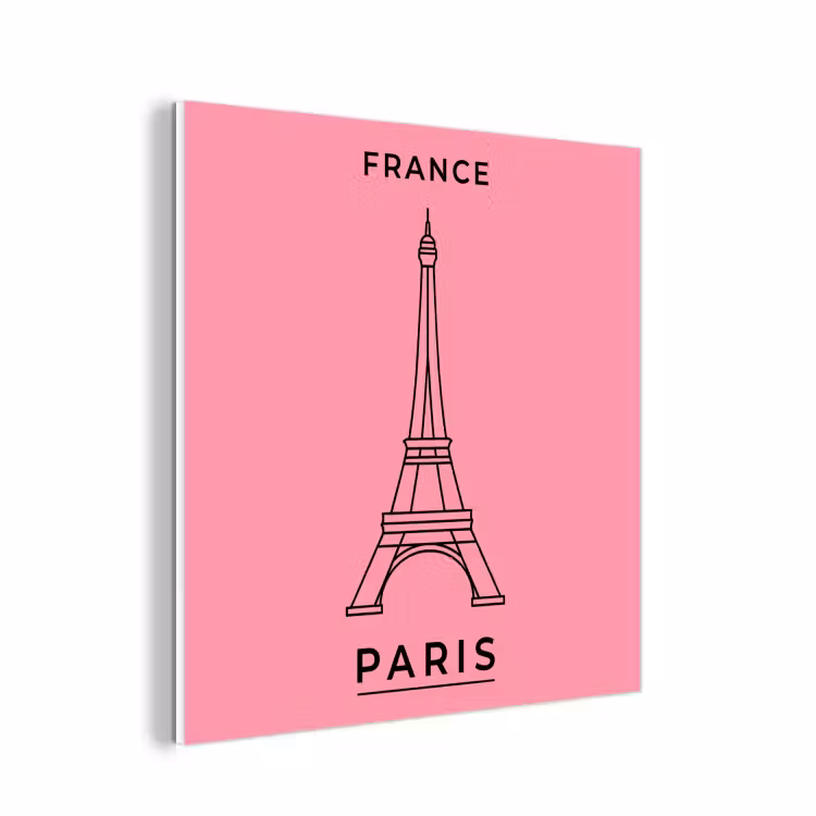 Forex - Eiffeltoren - Parijs - Architectuur - Minimalistisch - Roze — 1