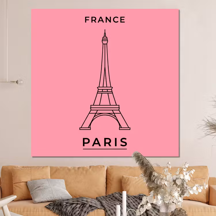 Forex - Eiffeltoren - Parijs - Architectuur - Minimalistisch - Roze — 4