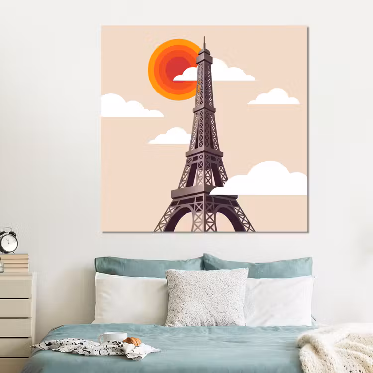 Forex - Eiffeltoren - Zon - Architectuur - Abstract - Beige — 2