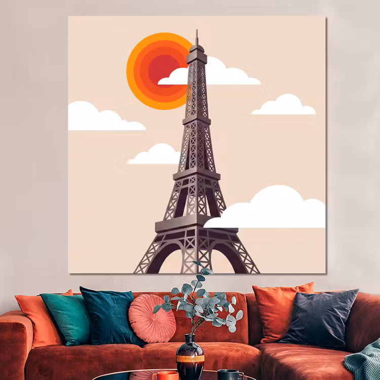Forex - Eiffeltoren - Zon - Architectuur - Abstract - Beige — 3
