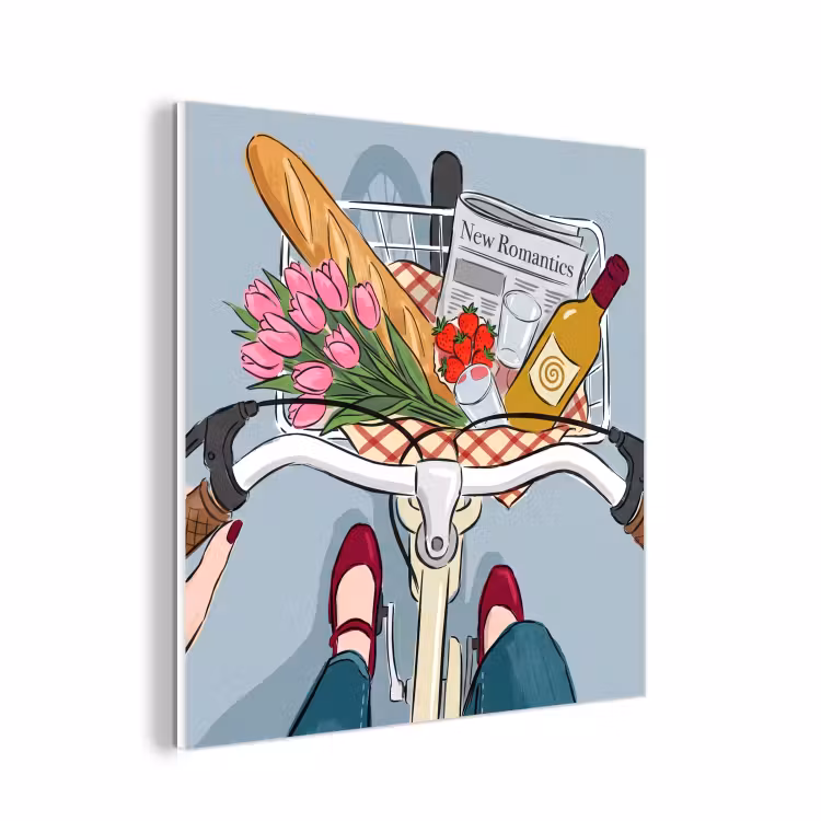 Forex - Fiets - Picknick - Zomer - Illustratie — 1