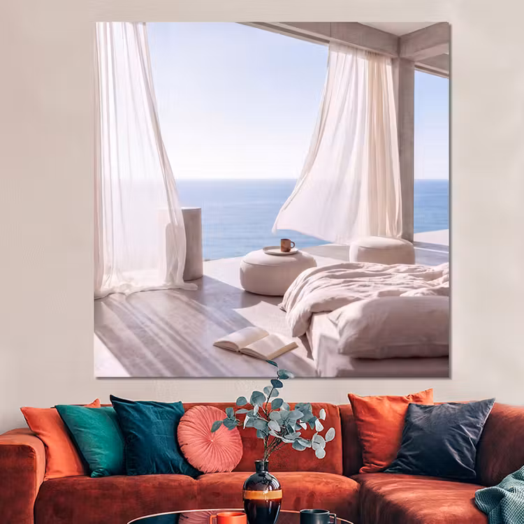 Forex - Interieur - Zeezicht - Modern - Rust - Beige — 3