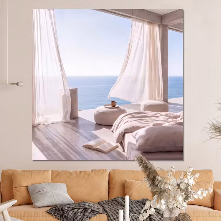 Forex - Interieur - Zeezicht - Modern - Rust - Beige — 4