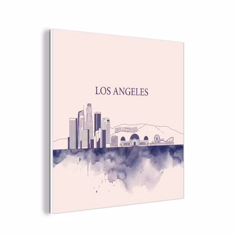 Forex - Los Angeles - Skyline - Architectuur - Aquarel - Blauw — 1