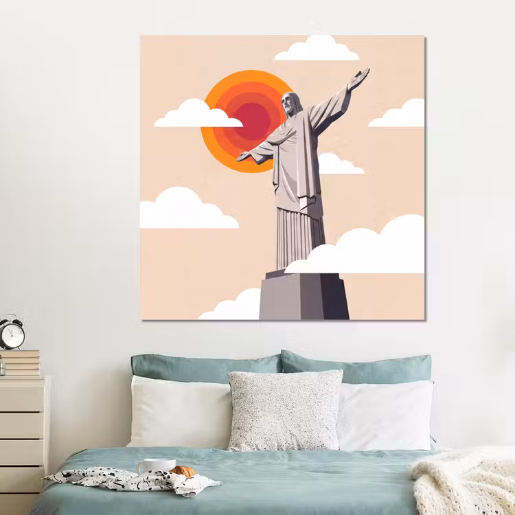 Forex - Monument - Stad - Zonsondergang - Minimalistisch - Oranje — 2