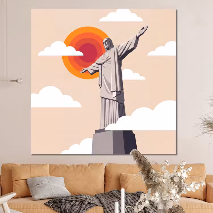Forex - Monument - Stad - Zonsondergang - Minimalistisch - Oranje — 4