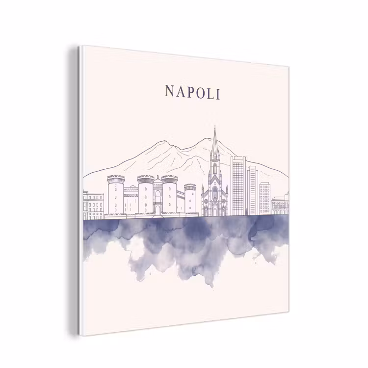 Forex - Napels - Skyline - Italie - Lijntekening - Aquarel — 1