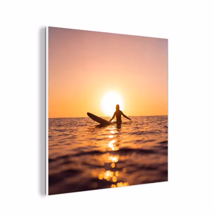 Forex - Persoon - Surfen - Zonsondergang - Zee - Oranje — 1