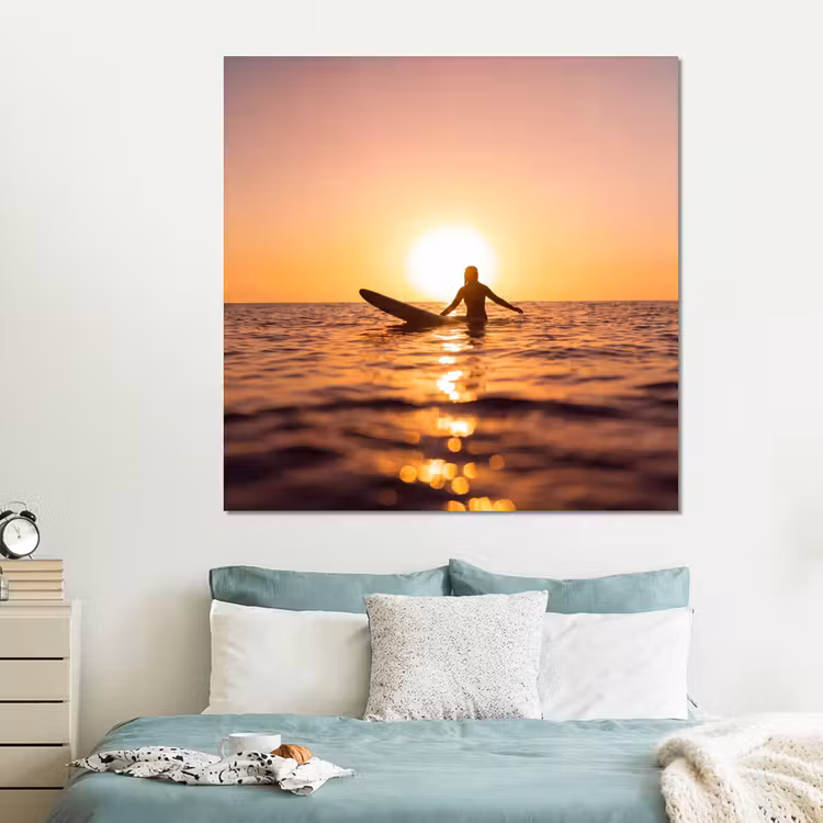 Forex - Persoon - Surfen - Zonsondergang - Zee - Oranje — 2