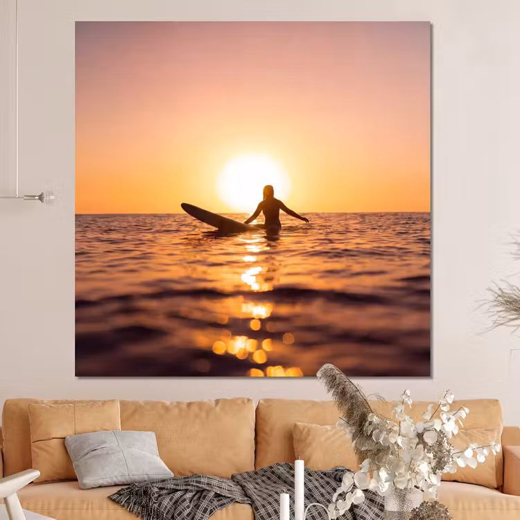 Forex - Persoon - Surfen - Zonsondergang - Zee - Oranje — 4