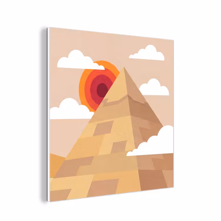 Forex - Piramide - Zon - Woestijn - Modern - Oranje — 1