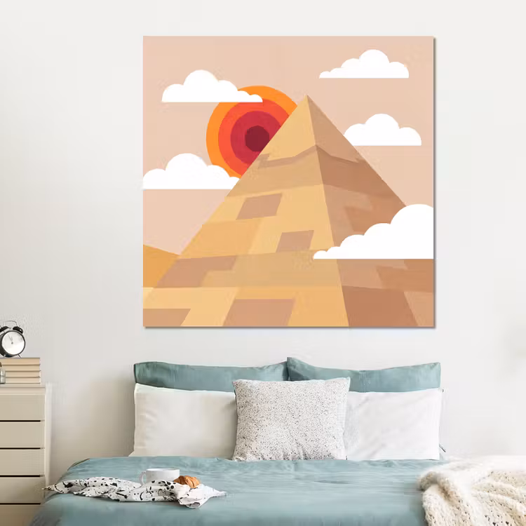 Forex - Piramide - Zon - Woestijn - Modern - Oranje — 2