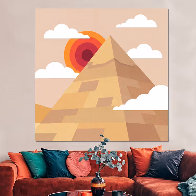 Forex - Piramide - Zon - Woestijn - Modern - Oranje — 3