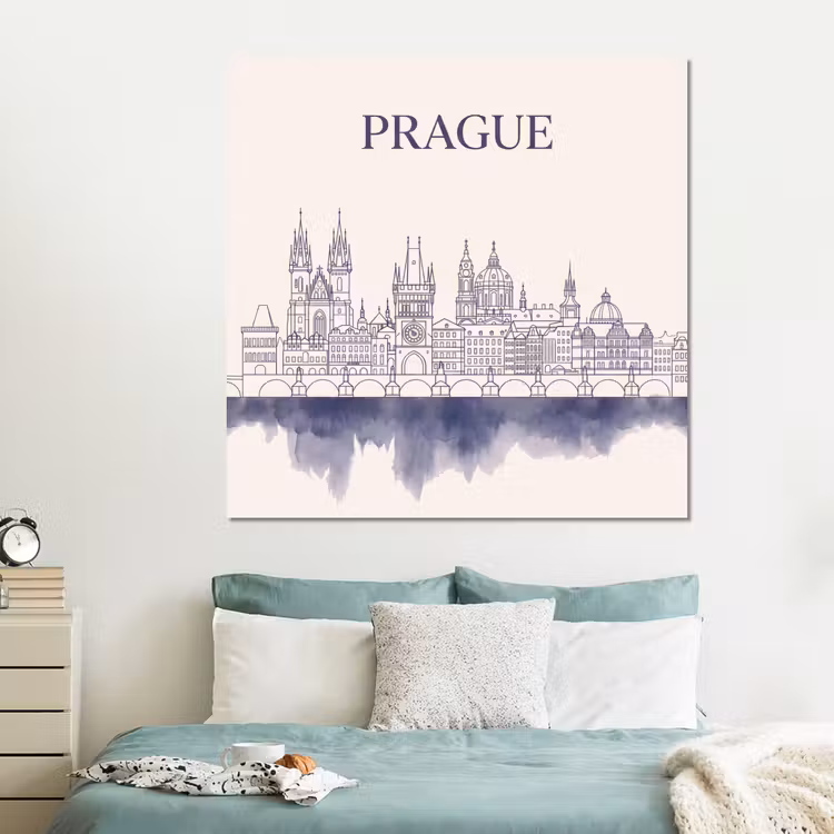 Forex - Praag - Skyline - Architectuur - Blauw — 2