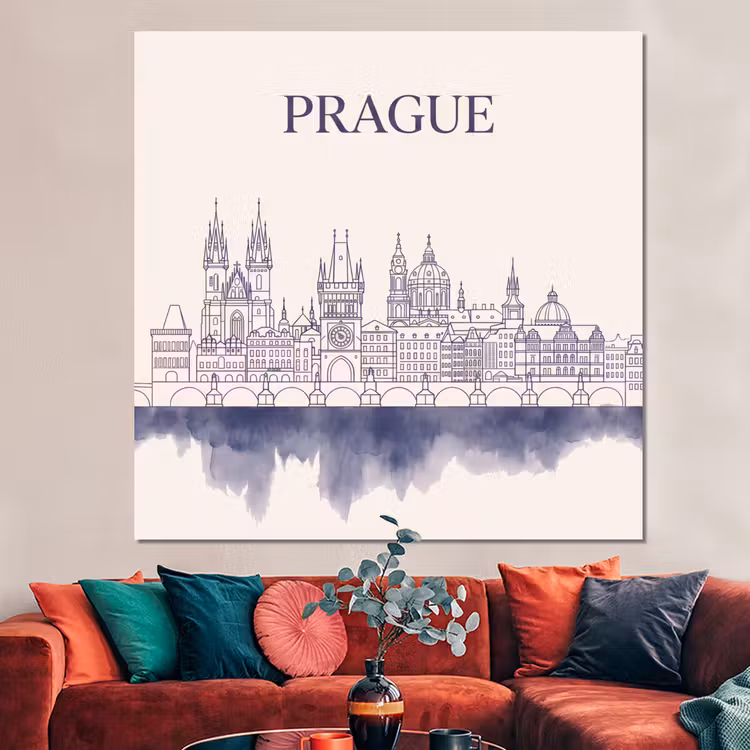 Forex - Praag - Skyline - Architectuur - Blauw — 3
