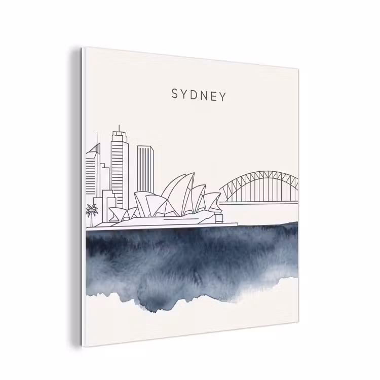 Forex - Stad - Skyline - Architectuur - Minimalistisch - Blauw — 1