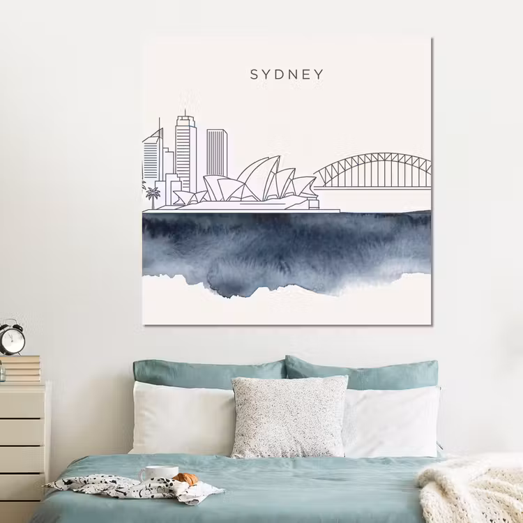 Forex - Stad - Skyline - Architectuur - Minimalistisch - Blauw — 2