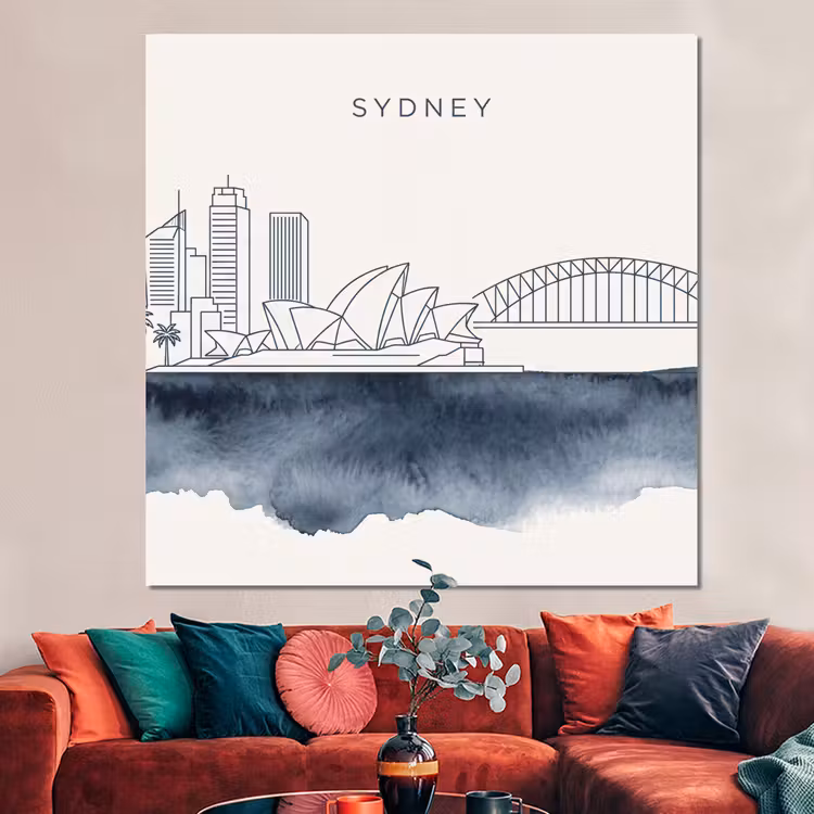 Forex - Stad - Skyline - Architectuur - Minimalistisch - Blauw — 3